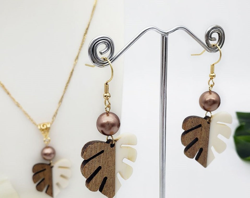 Brown Pearl Monstera Set