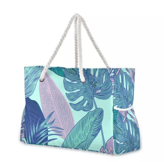 Monstera Beach Bag