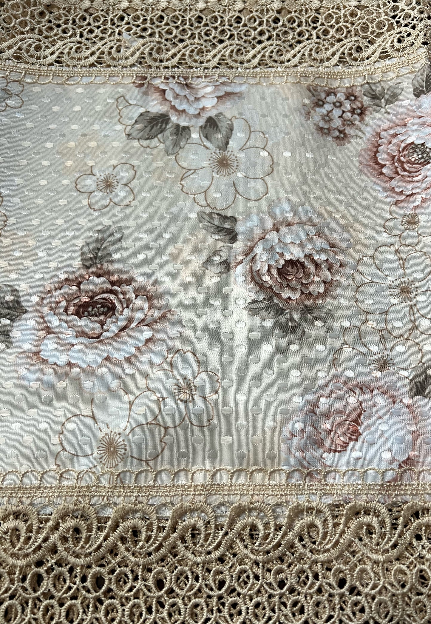 Flower sheer table runner