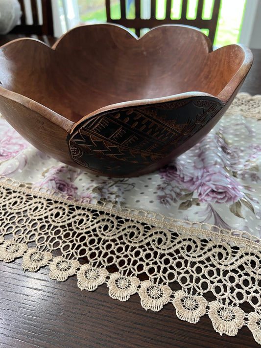 Flower sheer table runner