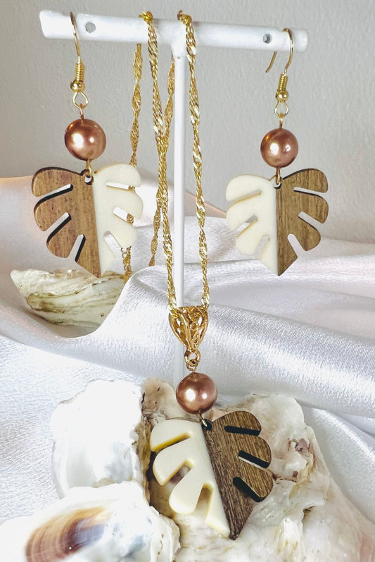 Brown Pearl Monstera Set